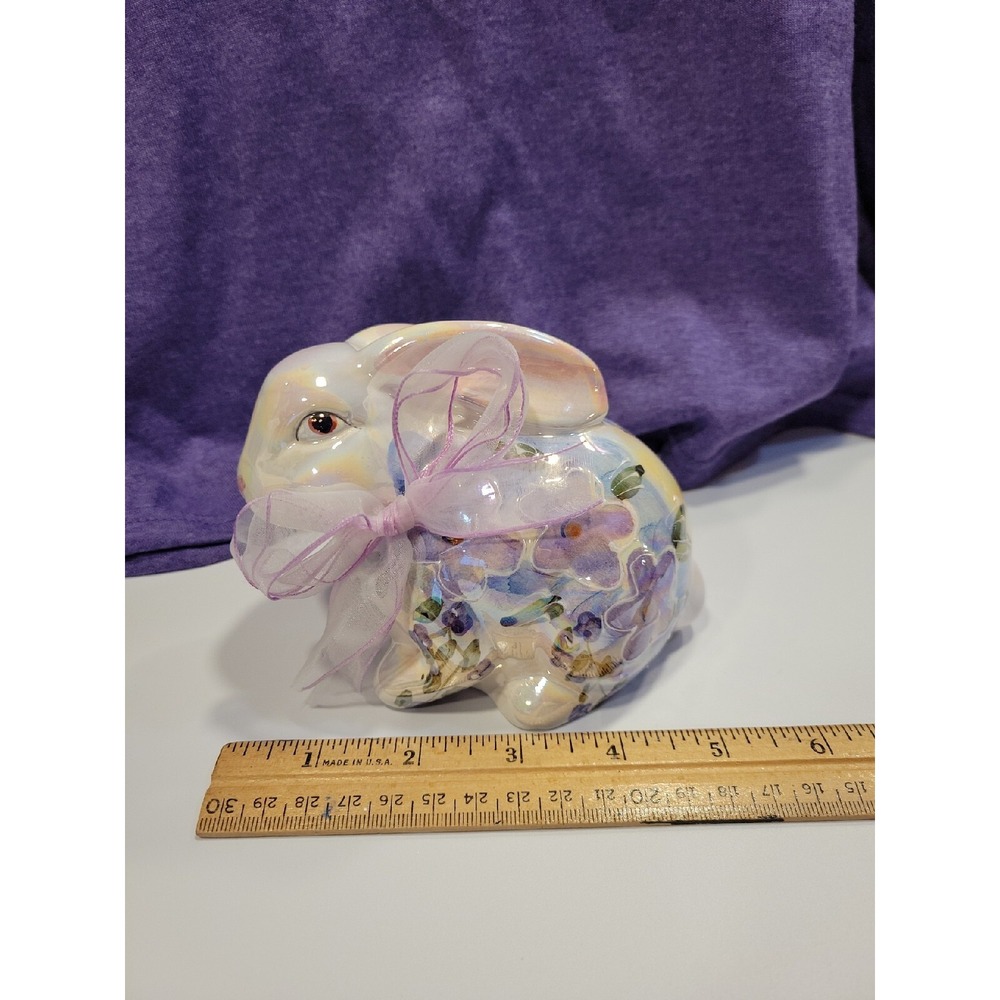 Ceramic Colorful Painted Bunny Rabbit  Excellent Condition‎